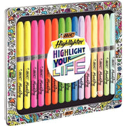 Boite de 15 surligneurs BIc Highlighter - Ma Rentrée Facile