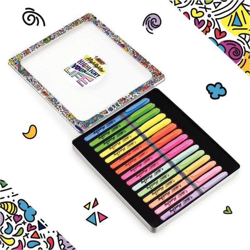 Boite de 15 surligneurs BIc Highlighter - Ma Rentrée Facile