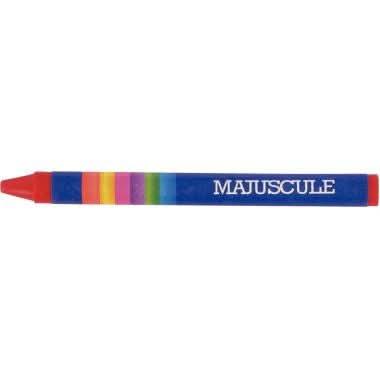 Boîte de 16 crayons à la cire 9 cm couleurs Majuscule - Ma Rentrée Facile