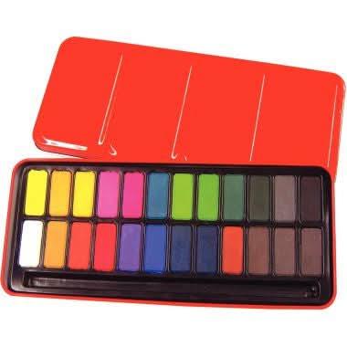 Boîte de 24 pastilles d'aquarelle - Ma Rentrée Facile