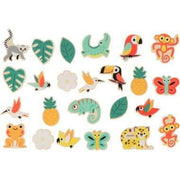 Boite de 24 magnets tropicaux en bois JANOD - Ma Rentrée Facile