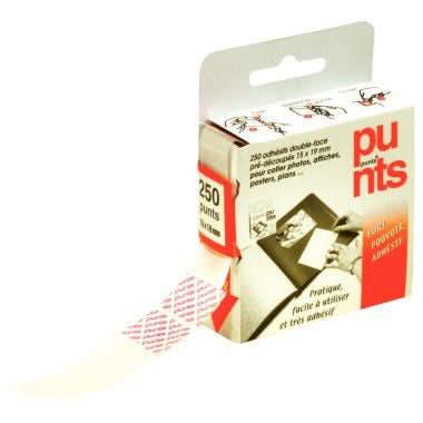 Boîte de 250 pastilles adhésives double-face pré-découpées PUNTS - Ma Rentrée Facile