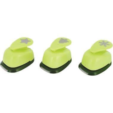 Boite de 3 perforateurs déco assortis motifs de Noël : Sapin, étoile, flocon de neige - Ma Rentrée Facile