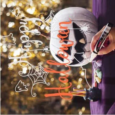 Boîte de 4 marqueurs craie Chalk pointe moyenne 1,8-2,5mm blanc - Ma Rentrée Facile