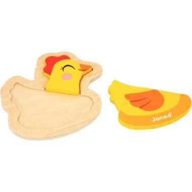 Boite de 4 puzzles contour évolutifs, les animaux de la ferme, JANOD - Ma Rentrée Facile