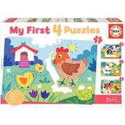 4 puzzles progressifs, les animaux de la ferme - Ma Rentrée Facile