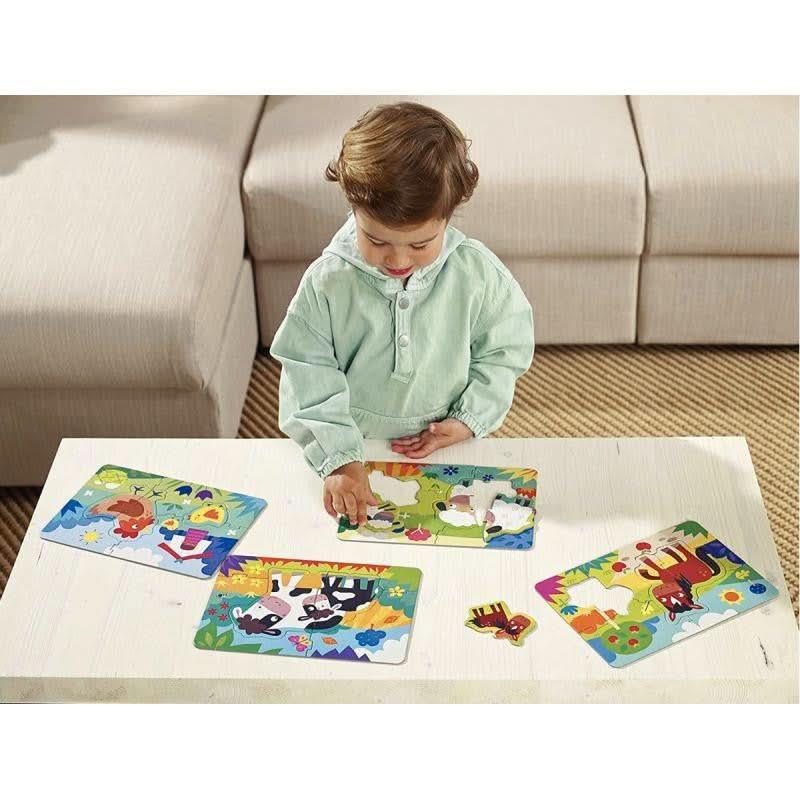 4 puzzles progressifs, les animaux de la ferme - Ma Rentrée Facile