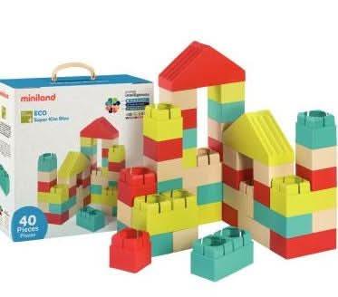 Boite de 40 briques géantes souples eco friendly MINILAND - Ma Rentrée Facile