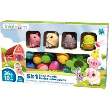 Boite de 41 grosses perles sensorielles LALABOOM la ferme - Ma Rentrée Facile