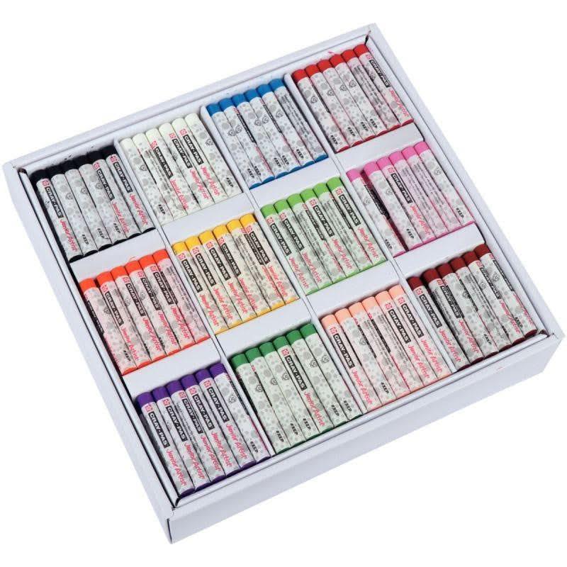 Boite de 432 pastels à l'huile Cray-Pas Junior 8 mm assorties - Ma Rentrée Facile