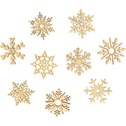 Boite de 45 mini decorations bois brut flocon - Ma Rentrée Facile