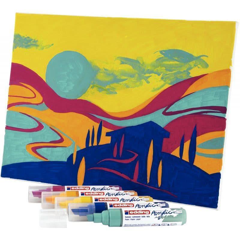 Boite de 5 marqueurs peinture E-5000 abstract - Ma Rentrée Facile