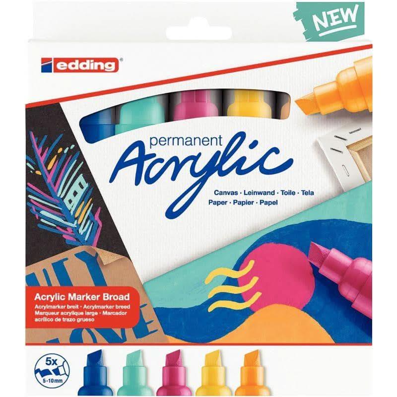 Boite de 5 marqueurs peinture E-5000 abstract - Ma Rentrée Facile