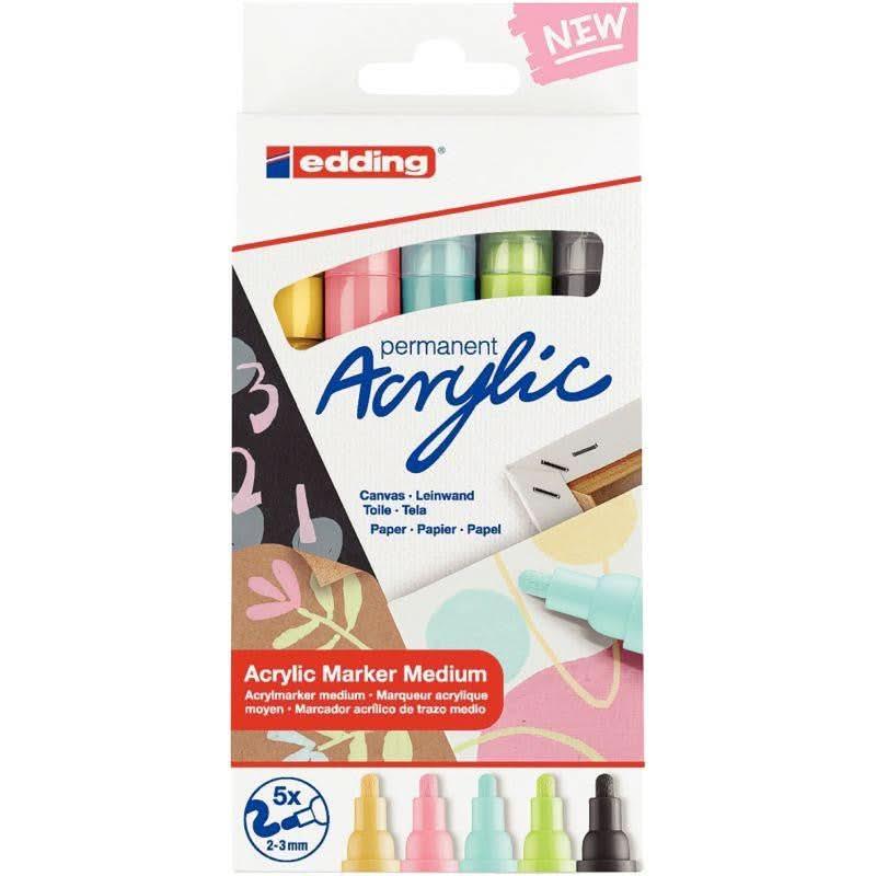 Boîte de 5 marqueurs peinture E-5100 pastel - Ma Rentrée Facile