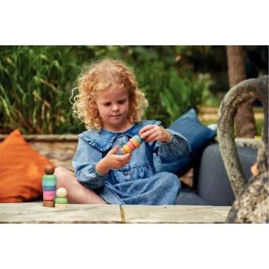 Boite de 5 personnages à visser en bois - Ma Rentrée Facile