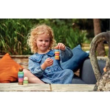 Boite de 5 personnages à visser en bois - Ma Rentrée Facile