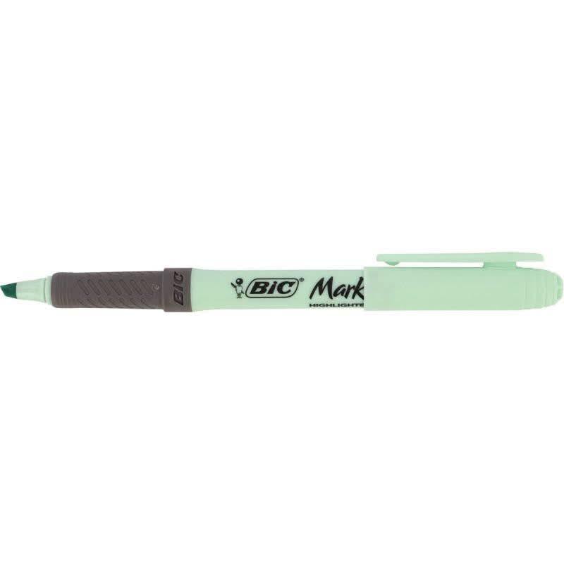 Boite de 5 surligneurs Bic Highlighter grip pastel - Ma Rentrée Facile