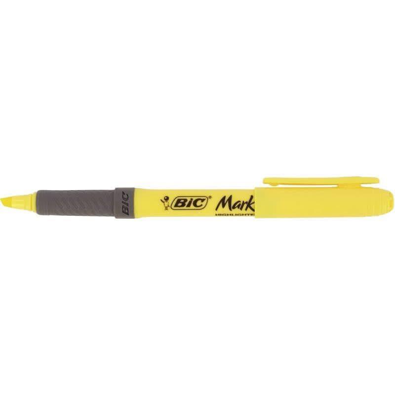 Boite de 5 surligneurs Bic Highlighter grip pastel - Ma Rentrée Facile