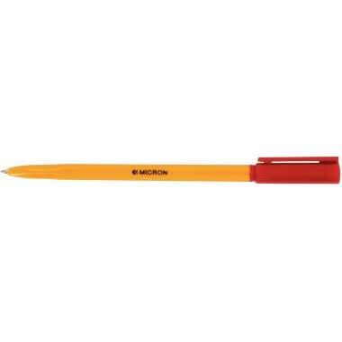 boîte de 50 stylos bille corps orange, pointe fine rouge - Ma Rentrée Facile