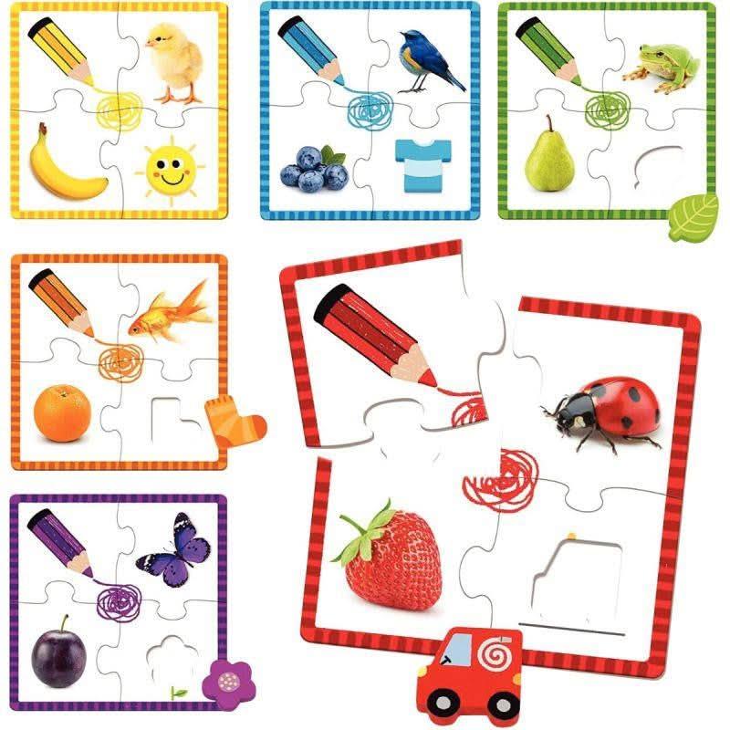 Boite de 6 Color puzzles, 30 pièces - Ma Rentrée Facile