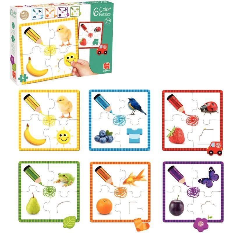 Boite de 6 Color puzzles, 30 pièces - Ma Rentrée Facile