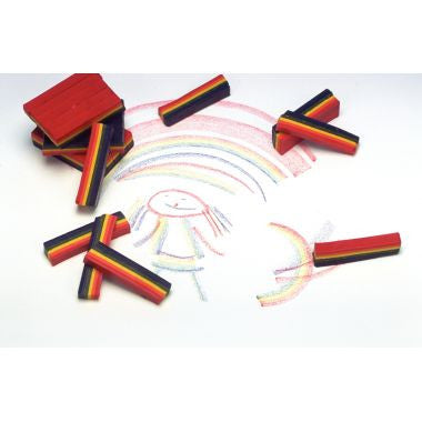 Boîte de 6 crayons cire arc en ciel