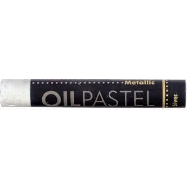 Boite de 6 pastels huile argent 11 mm - Ma Rentrée Facile