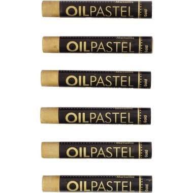 Boite de 6 pastels huile or 11 mm - Ma Rentrée Facile