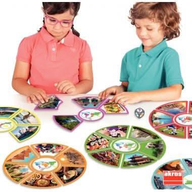 Boite de 6 plateaux association, les continents Akros - Ma Rentrée Facile