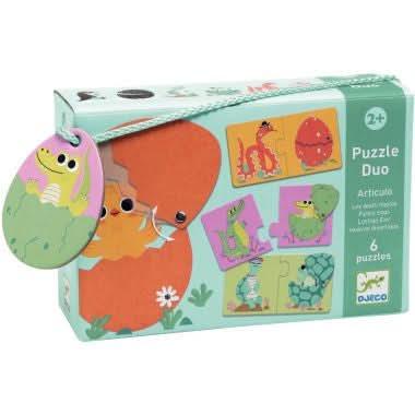 Boite de 6 puzzles duo, les oeufs rigolos, DJECO - Ma Rentrée Facile