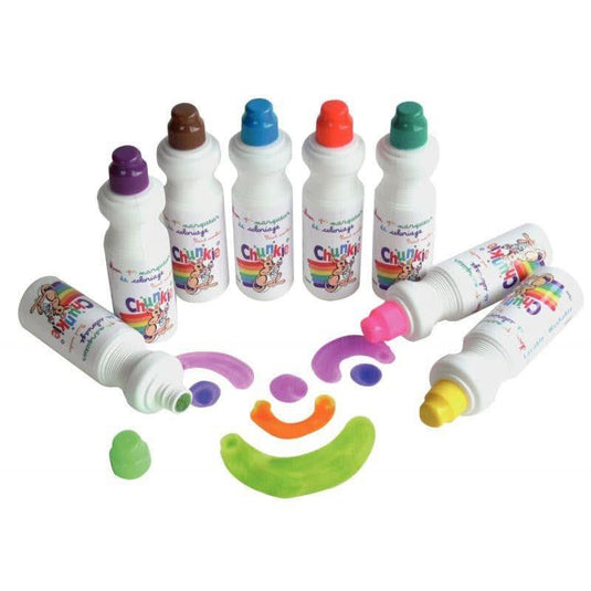 Boîte de 8 marqueurs 75 ml Chunkie : vert toucan, mangue, papaye, fuchsia, violet, anis, turquoise et - Ma Rentrée Facile