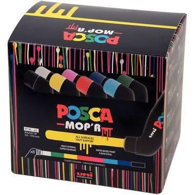 Boite de 8 marqueurs Posca MOP'R assortis - Ma Rentrée Facile