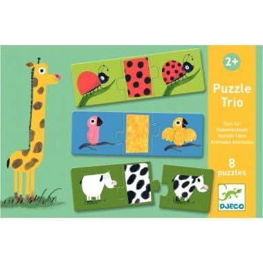 Boite de 8 puzzles trio "Tout nu !" DJECO - Ma Rentrée Facile
