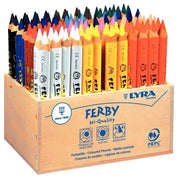 Boîte de 96 crayons de couleur Ferby triangulaires 12 cm corps verni - Ma Rentrée Facile