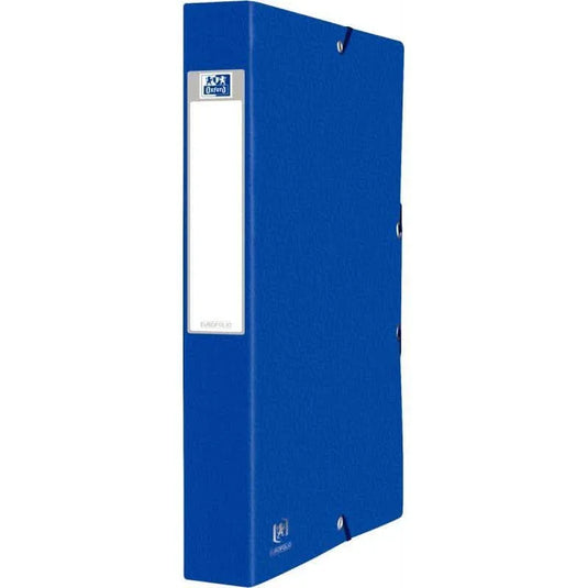 Boîte de classement en carte grainé EUROFOLIO+, dos 4cm bleu - Ma Rentrée Facile
