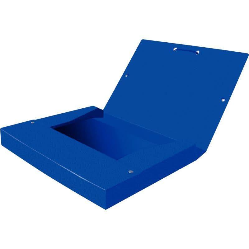 Boîte de classement en carte grainé EUROFOLIO+, dos 4cm bleu - Ma Rentrée Facile