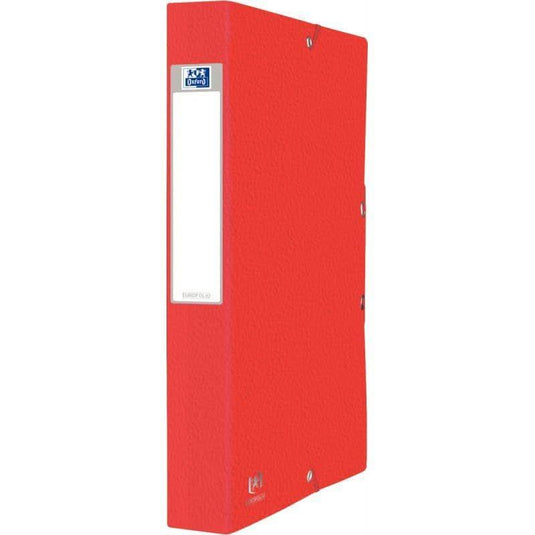 Boîte de classement en carte grainé EUROFOLIO+, dos 4cm rouge - Ma Rentrée Facile