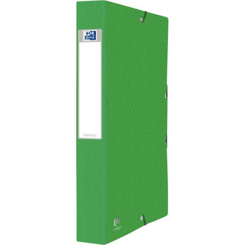 Boîte de classement en carte grainé EUROFOLIO+, dos 4cm vert - Ma Rentrée Facile