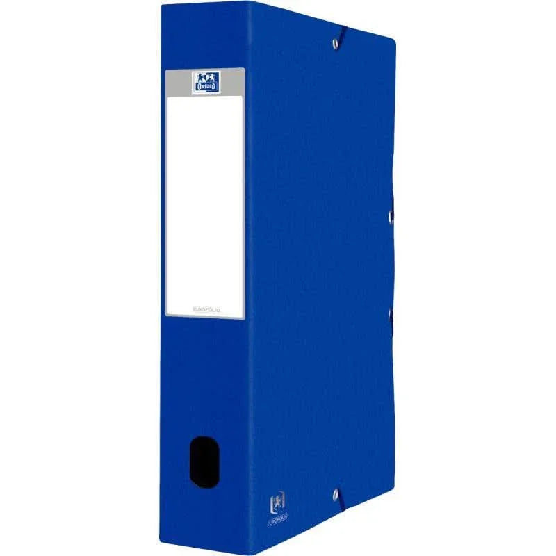 Boîte de classement en carte grainé EUROFOLIO+, dos 6cm bleu - Ma Rentrée Facile