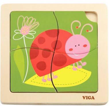 12 puzzles 1er âge de 4 pièces + boite de rangement - Ma Rentrée Facile