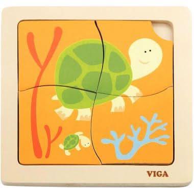 12 puzzles 1er âge de 4 pièces + boite de rangement - Ma Rentrée Facile