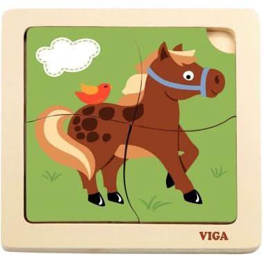 12 puzzles 1er âge de 4 pièces + boite de rangement - Ma Rentrée Facile