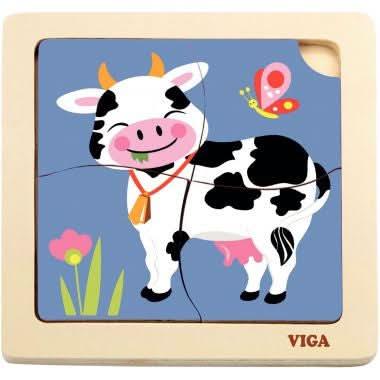 12 puzzles 1er âge de 4 pièces + boite de rangement - Ma Rentrée Facile