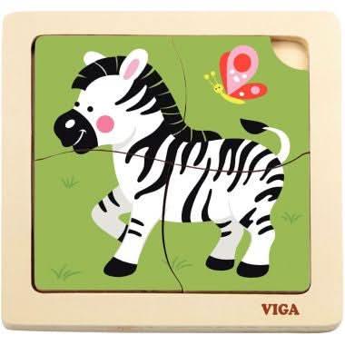 12 puzzles 1er âge de 4 pièces + boite de rangement - Ma Rentrée Facile