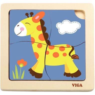 12 puzzles 1er âge de 4 pièces + boite de rangement - Ma Rentrée Facile