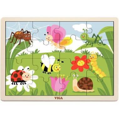 12 puzzles en bois de 16 pièces + boite de rangement - Ma Rentrée Facile