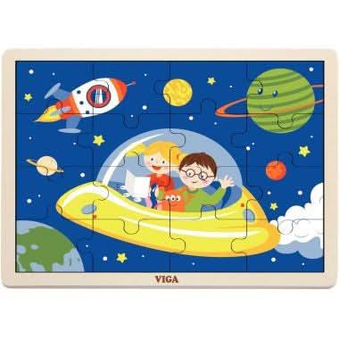 12 puzzles en bois de 16 pièces + boite de rangement - Ma Rentrée Facile