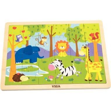 12 puzzles en bois de 24 pièces + boite de rangement + - Ma Rentrée Facile