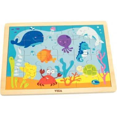 12 puzzles en bois de 24 pièces + boite de rangement + - Ma Rentrée Facile