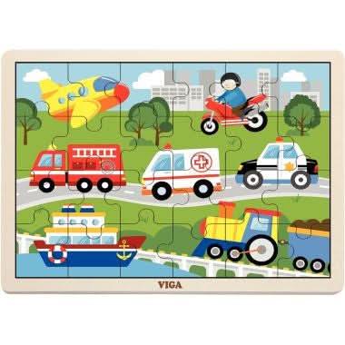 12 puzzles en bois de 24 pièces + boite de rangement + - Ma Rentrée Facile